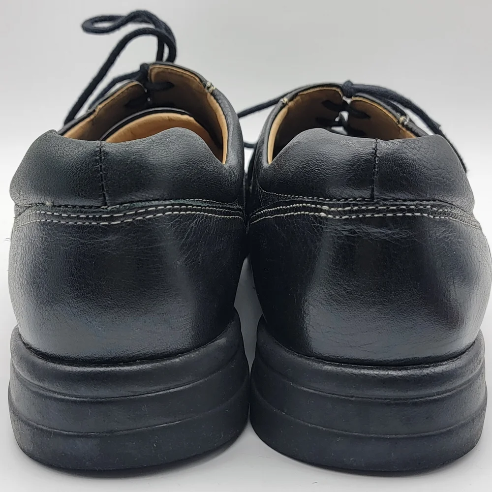 EUC Johnston & Murphey‎ Men's Black Leather Dress Shoes SIZE 10.5 Wide. #1602